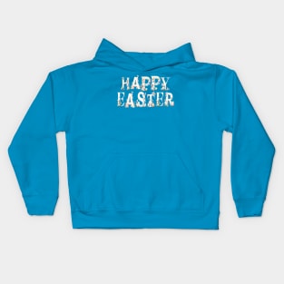 watercolor Springtime Rabbits and Eggs Decor to HAPPY EASTER Joyful Easter Bunny Greetings Celebration Festive Kids Hoodie
